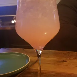 VD special! Pretty in Pink French 75 Topped with cotton candy of all things