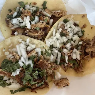 Carnitas tacos plate