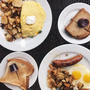 Mashed Potato Omelette and Polish Sausage &amp; Egg