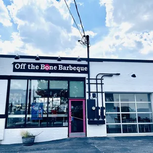 the front of the building