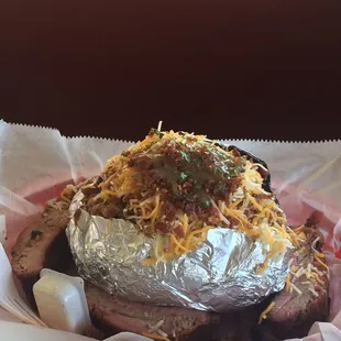 The horse shoe baked potatoe