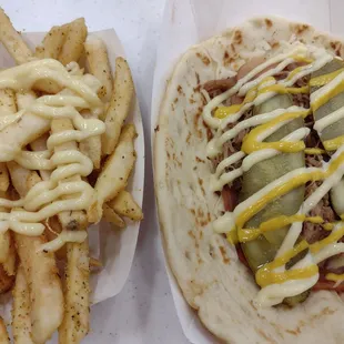 Cuban sammich and fries