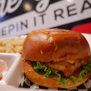 OTG Grilled Chicken Sandwich. Combo Includes Fries Or BBQ Side.