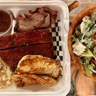 The 3 meat Tri Tip great food.