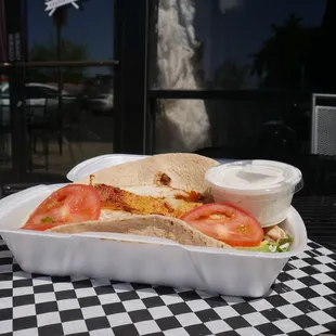 Chicken Keto Wrap Outside Off The Grill Location.