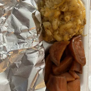 Mac and cheese and Yams