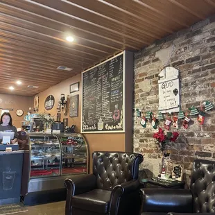 Checking on got brekkie and great coffee.