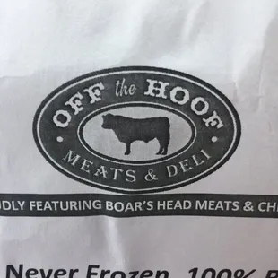 a bag of frozen meat