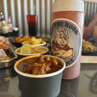 Beans and Street Corn, house made BBQ Sauce