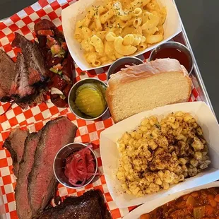 a variety of food items