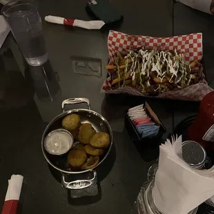 Fried pickles, Tri Tip fries