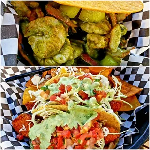 Aguachile + fish tacos plate =$22+change.