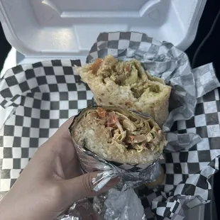 No shrimp aka veggie wrap