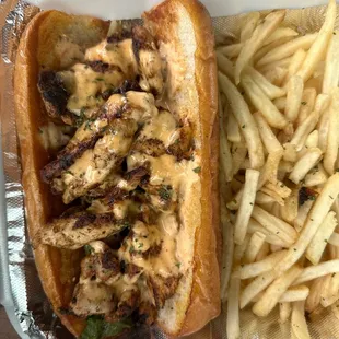 Garlic Fries Blackened Chicken