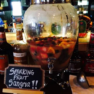 A new sangria is made every weekend during the summer!!