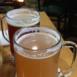 Alaskan Amber &amp; Sam Adams Cold Snap.