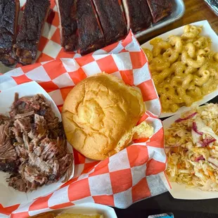 Brisket, Ribs, Cornbread