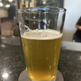 a glass of beer
