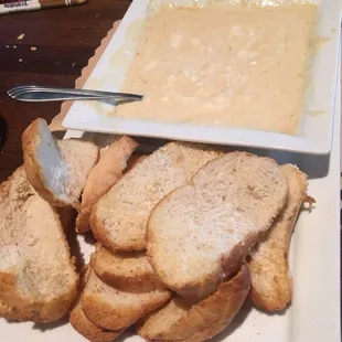 Delicious crab dip with crostini