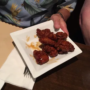 Bourbon sauce boneless wings