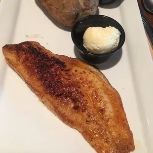 Blackened red snapper fillet