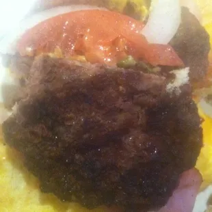 Tiny and thin burgers!