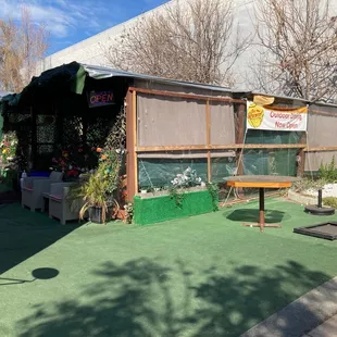 Outside dining