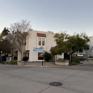Outside location from public parking lot across the street