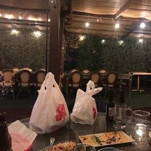 Outdoor patio ambience