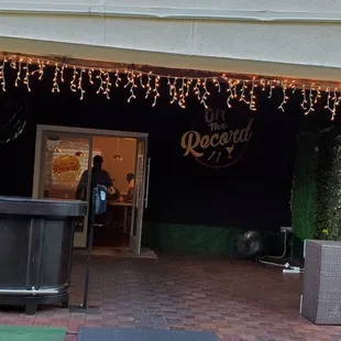 outside