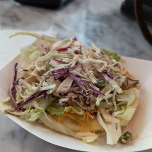 Chicken Chile Indian taco with slaw