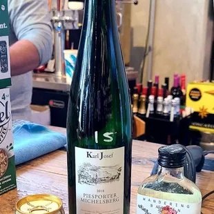 Today's purchase. My ggggf highly recommends this Riesling. The other two items were eye catching.