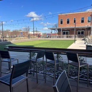 Nice patio next to Hobo's