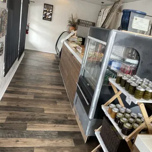 the inside of a coffee shop