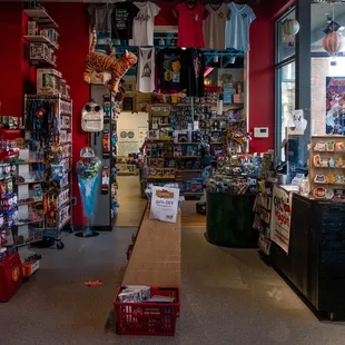 the inside of a toy store