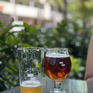 Mango Cider, and a lager