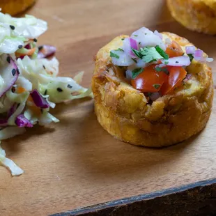 Ceviche on Tostones