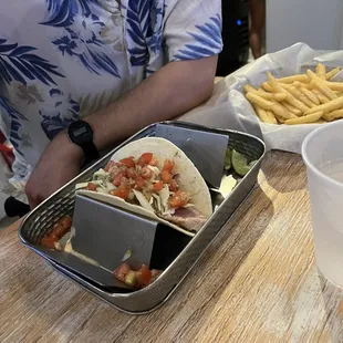 Street tacos with tuna