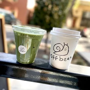 Matcha latte (on regular menu) &amp; Saigon cinnamon (limited edition)