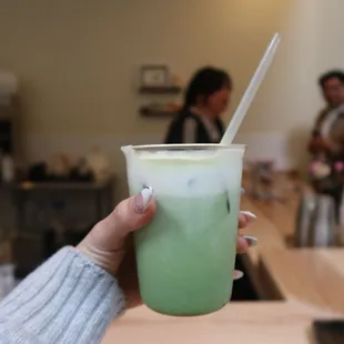 Matcha with Cream Top