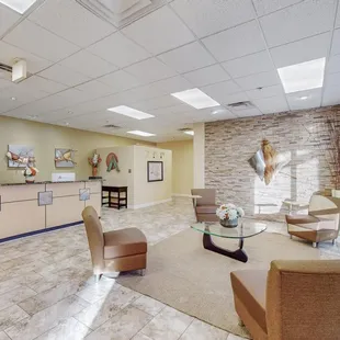 Professional lobby and staff