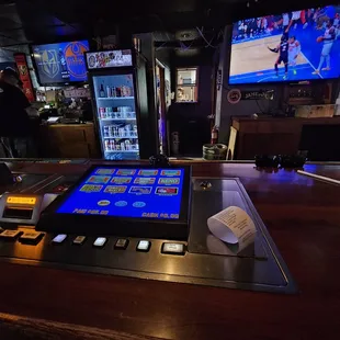 a computer and a television