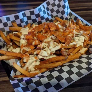 06/24/24 Buffalo Chicken Fries - Naked City Fries, Blue Cheese Dressing, Crispy Chicken, Frank's Red Hot, Mozzarella