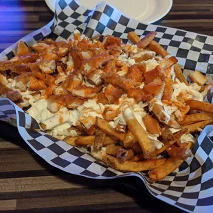 06/24/24 Buffalo Chicken Fries - Naked City Fries, Blue Cheese Dressing, Crispy Chicken, Frank's Red Hot, Mozzarella