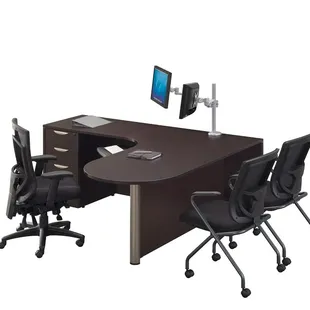 Many sizes and styles of desks in stock in 6 colors.