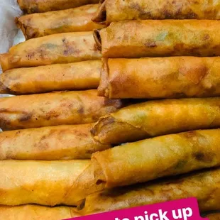 Veggie lumpia with chicken ,shrimp and tofu
