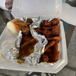 Honey Gold and hot Whole Wings