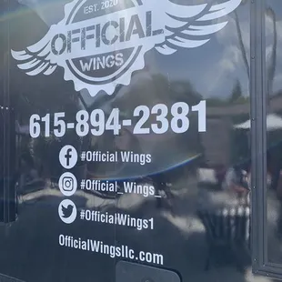 Official Wings phone number and social media accounts