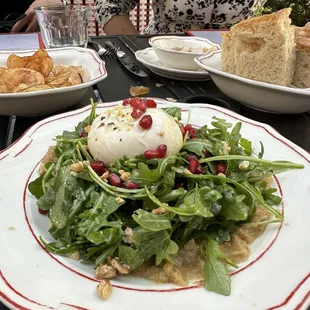 Burrata with eggplant