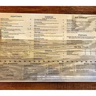 Extraordinary BBQ Menu OFFSET BBQ.Brisket Wings Ribs Chicken Shrimps Salads Sandwiches Bowls Platers Beer Wine Cocktails. Cool!
